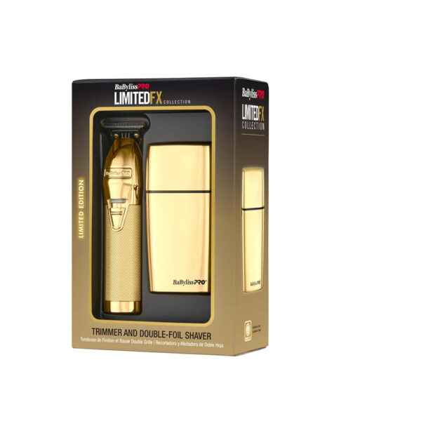 BaBylissPRO Gold LimitedFX Professional Trimmer & Double Foil Shaver Set Combo - Image 2