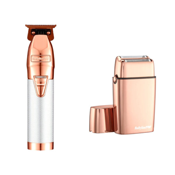 BaBylissPRO LimitedFX Rose Gold Trimmer and Double Foil Shaver