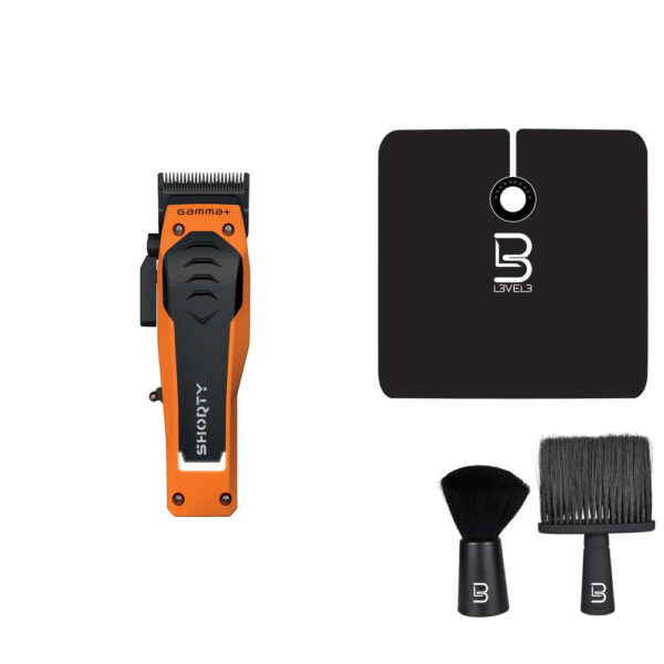 Gamma+ SHORTY Hair Clipper with lv3 neck duster set and cape - Image 2