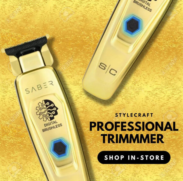 StyleCraft Saber Cordless Hair Trimmer Digital Brushless Motor SC405G - Image 2
