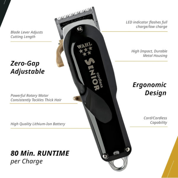 Wahl 5 Star Cord-Cordless Senior CLIPPER 8504-400 - Image 2