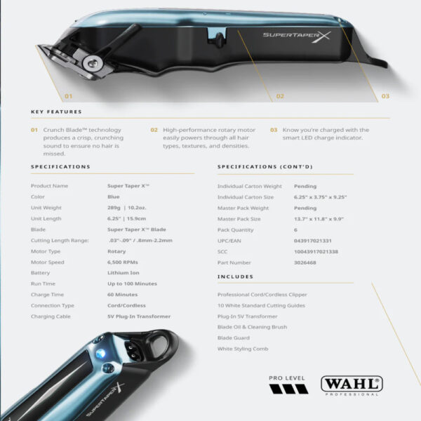Wahl Super Taper X Cordless Clipper - Image 2