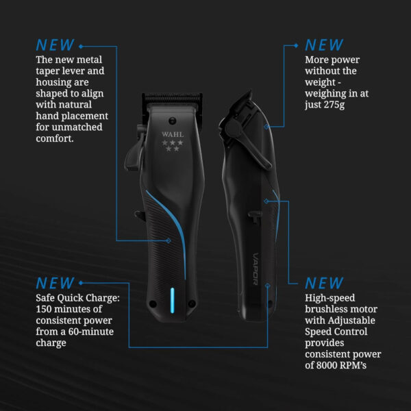 Wahl Vapor Cordless Clipper - Premium Hair Clipper with F32 FADEOUT Blade - Image 3