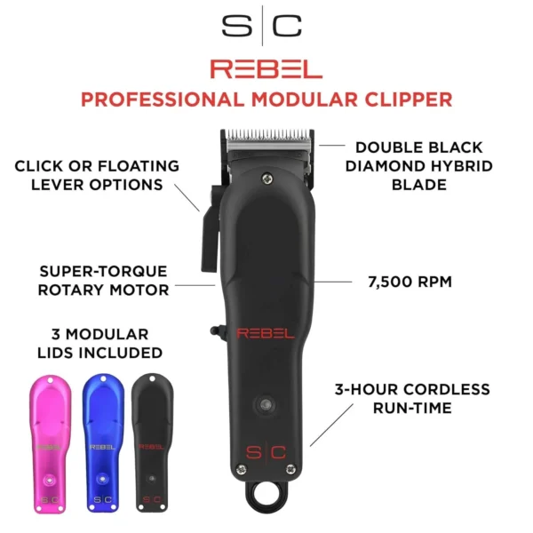 Stylecraft Rebel Professional Super-Torque Cordless Hair Clipper - Image 2