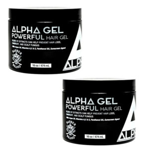 Alpha Gel Pwerful Hair Gel,Water Based,No Flaking No Alcohol 2 jars