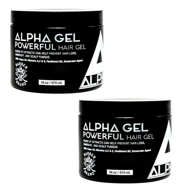 Alpha Gel Pwerful Hair Gel,Water Based,No Flaking No Alcohol 2 jars