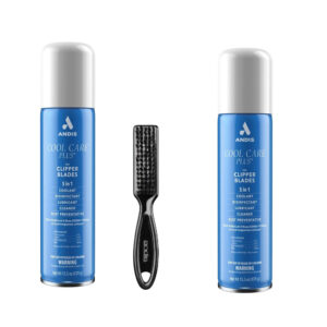 Andis Cool Care Plus 15.5 Oz Spray For Clipper Trimmer Blade -2 pack with brush