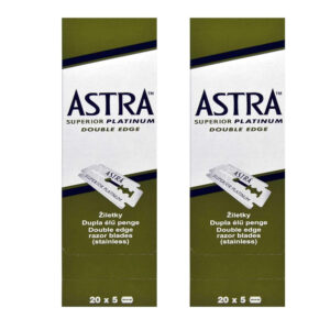 Astra Superior Platinum Double Edge Shaving Razor Blades 200 Pcs