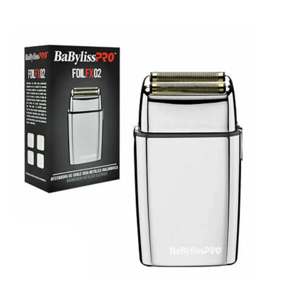 BaBylissPRO FOILFX02 Cordless Metal Double Foil Shaver SILVER - Image 2