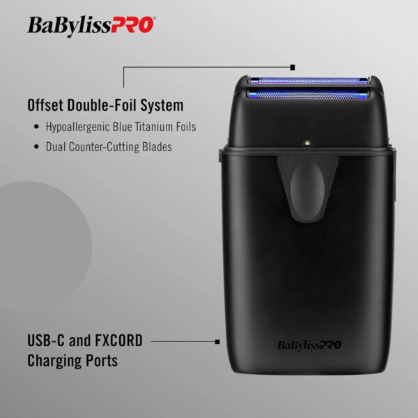 BaBylissPRO UVFOIL Matte Black UV Double-Foil Shaver FXLFS2MB - Image 3