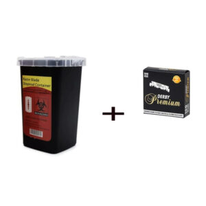 Barber Razor Blade Disposal black color with derby blade