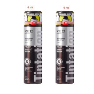 Kiss Tintation Temporary Color Spray 6.0 oz (Darkest Brown and black ) combo