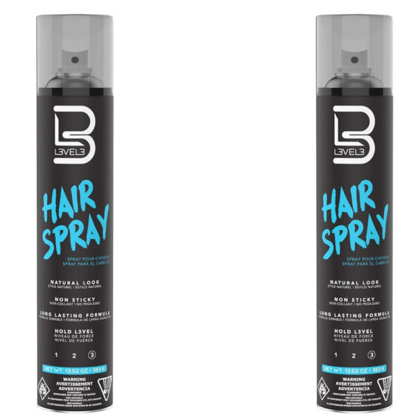 Level 3 Hair Spray - Long Lasting and Strong Hold Hair Spray- pack of 2