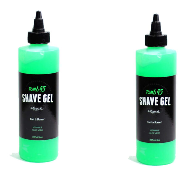 Tomb45 Shave Gel Vitamin E Aloe Vera Original 8oz (2 pcs )