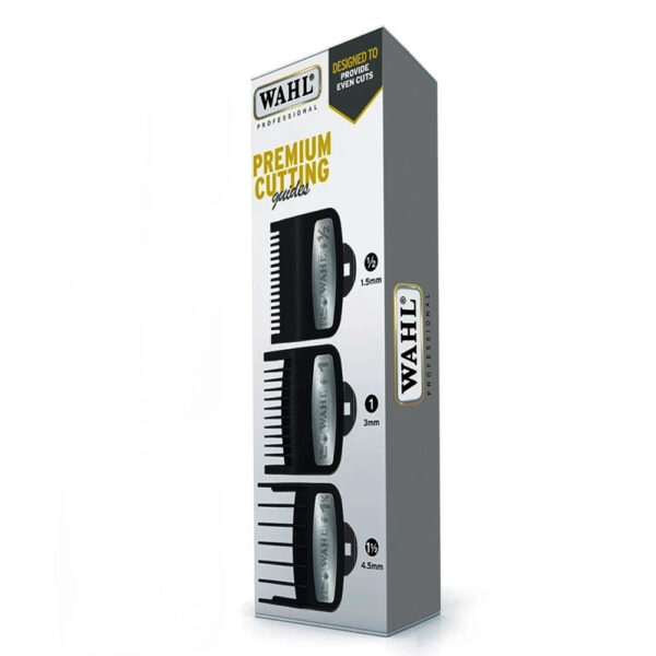 WAHL PREMIUM CUTTING GUIDE WITH METAL CLIP 3pcs Set guards
