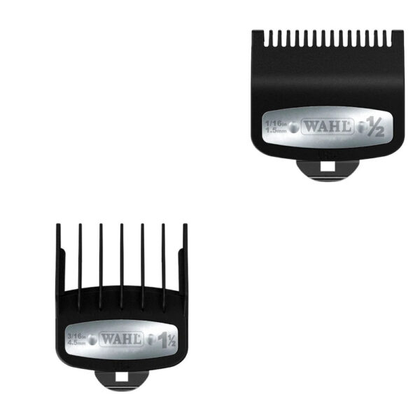 Wahl Premium Clipper Cutting Guides Guards Metal Clip Set #1/2 & #1 1/2