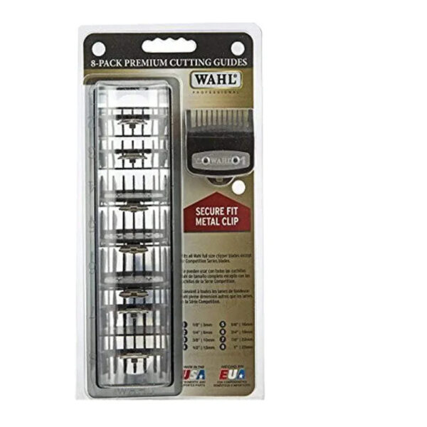 Wahl Professional Cutting Hair Clipper Premium Guides Combs Guards Pack of 8