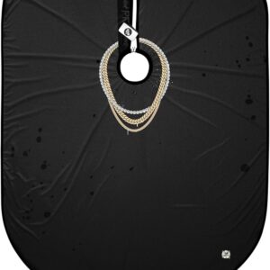 Illuzien Cuban Link PRO Barber Cape, Hair Cut Drape, Water-Resistant Barber Accessories, Professional Cape