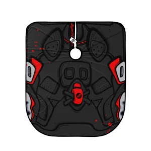 Illuzien Black 6IX PRO Barber Cape, Hair Cut Drape, Water-Resistant Barber Accessories, Professional Cape