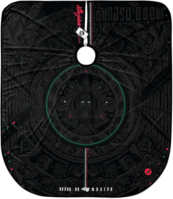 Illuzien Aztec Oscuro PRO Barber Cape, Professional Water-Resistant Barber Accessory