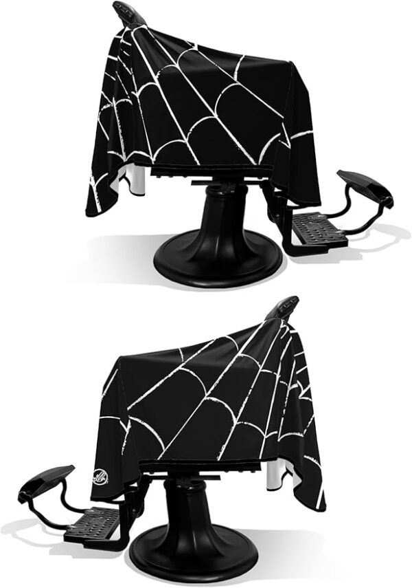 Illuzien Spider Web PRO Barber Cape, Hair Cut Cape, Water-Resistant Barber Accessories, Professional Cape - Image 3