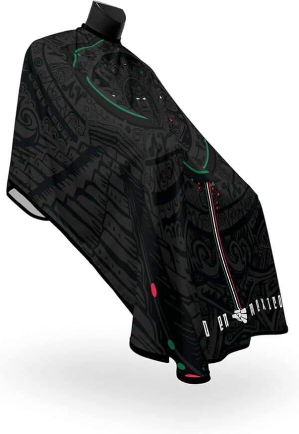Illuzien Aztec Oscuro PRO Barber Cape, Professional Water-Resistant Barber Accessory - Image 4