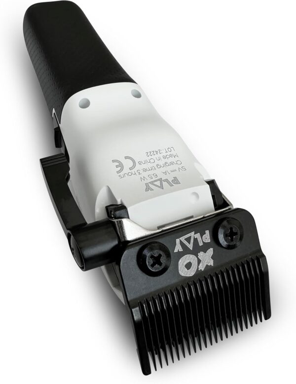 TPOB Play Barber Hair Clippers for Men 7500 RPM with Rubber Grips (White) - Image 3
