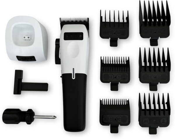 TPOB Play Barber Hair Clippers for Men 7500 RPM with Rubber Grips (White) - Image 6