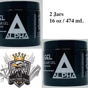 Alpha Gel Black Hair Styling Gel 2 x Jars (2-Pack)