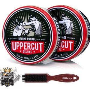 Uppercut Deluxe Hair Pomade, 3.5 Ounces (Pack of 2 Plus free Fade Brush)